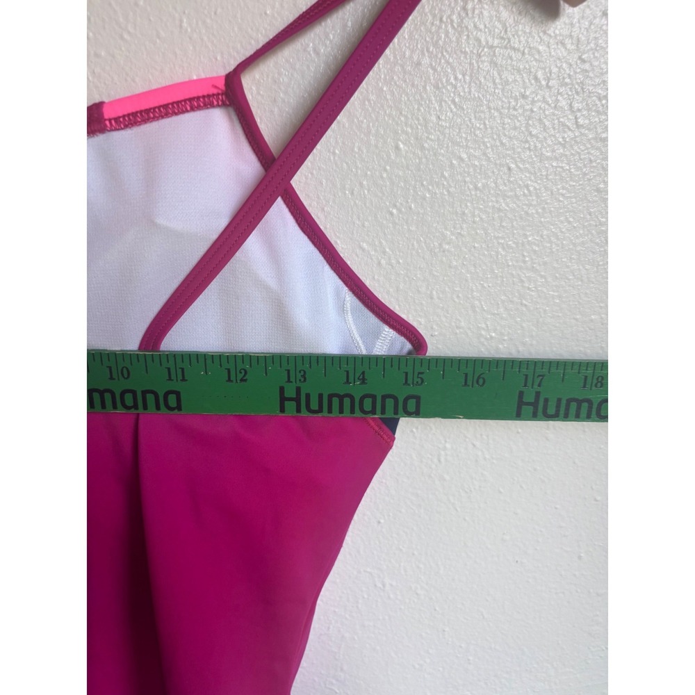 Nike Womens Colorblock One Piece Swimsuit Fuchsia Pink Navy NESS7358 Large - Picture 7 of 7